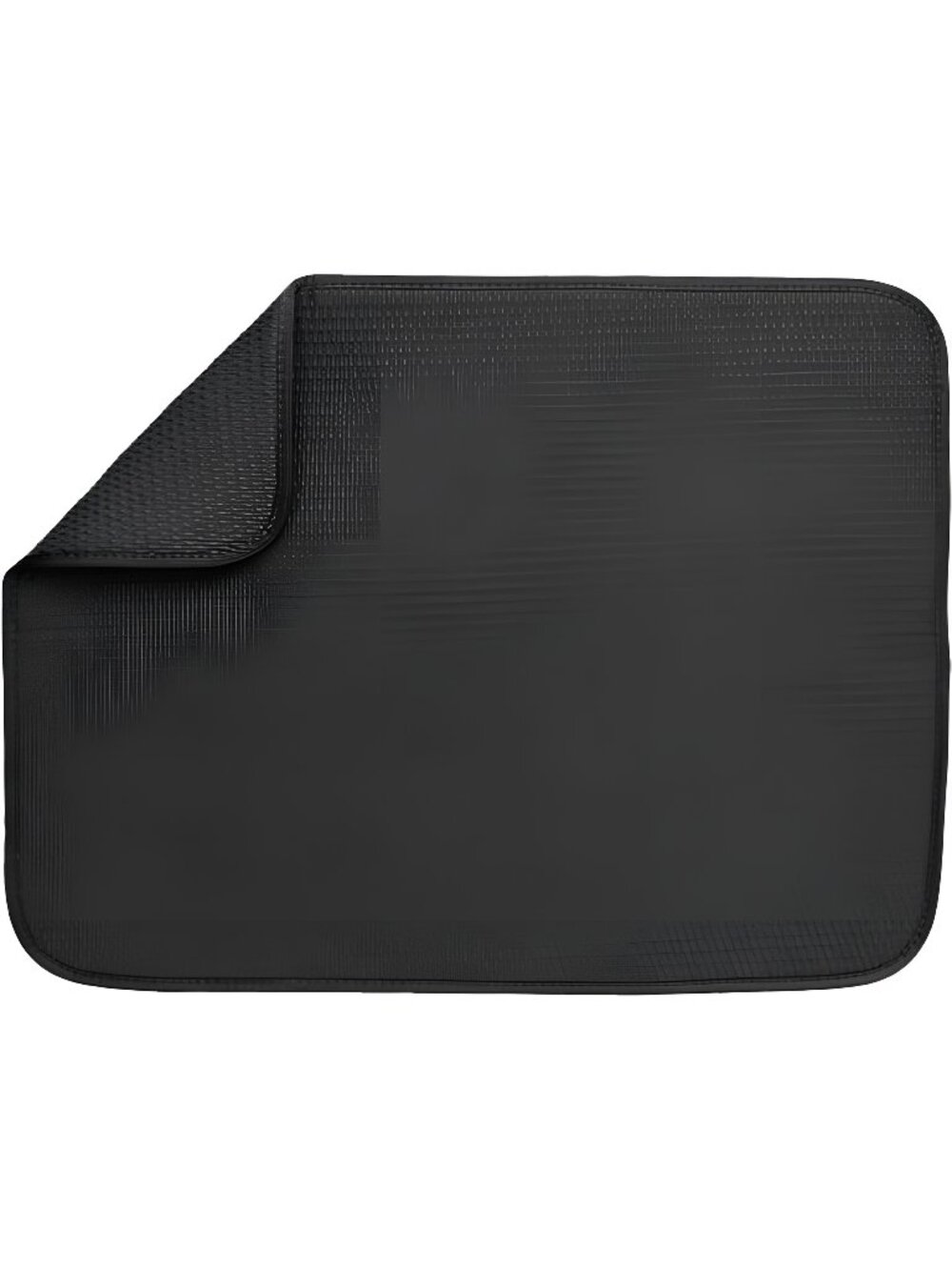 Dish Drying Mat, Reversible Microfiber Dish Mat, 18 Inch x 24 Inch, Black